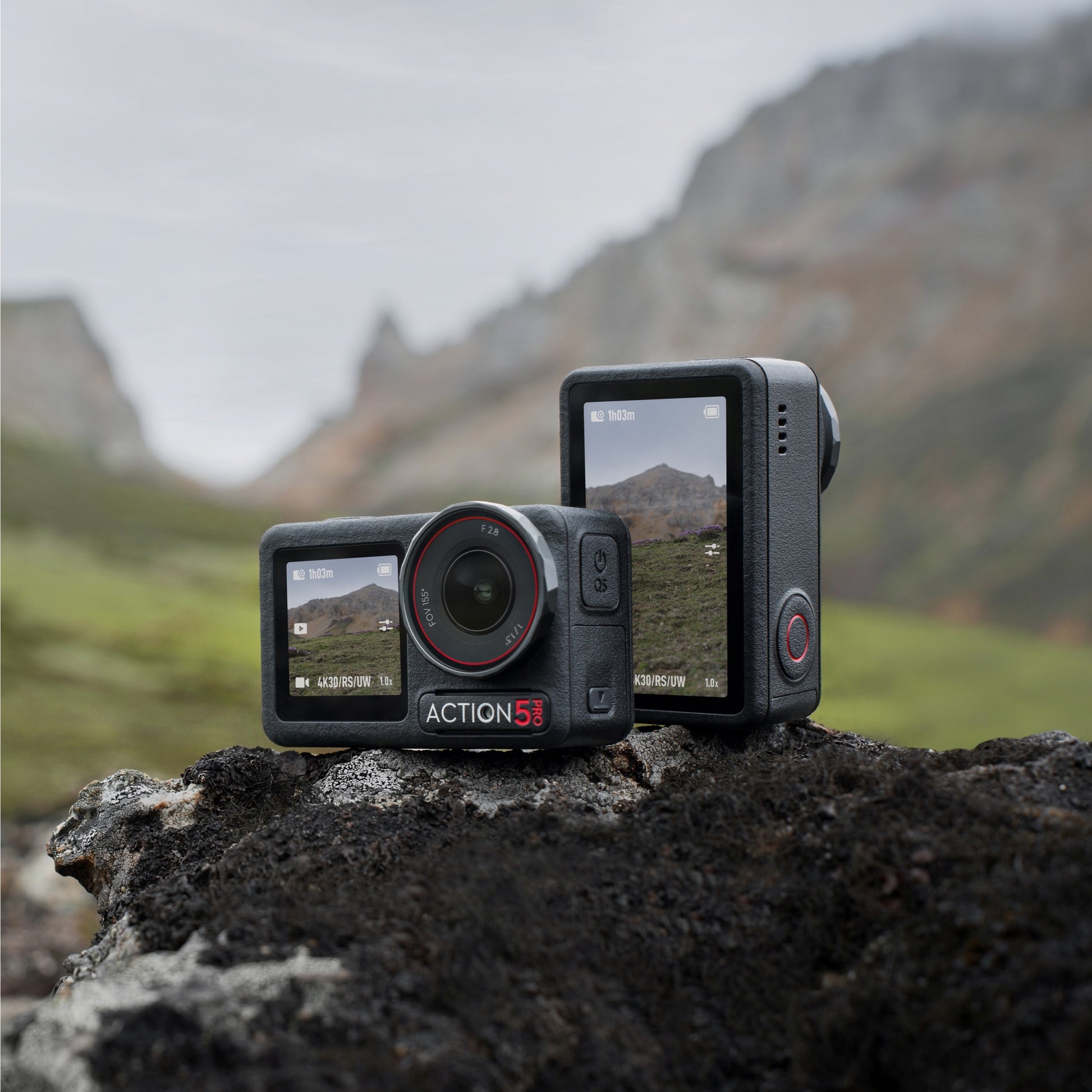 DJI Osmo Action 5 Pro camera With an All-New 1/1.3″ Sensor 4hrs Extended Battery Dual OLED High-Brightness Touchscreens
