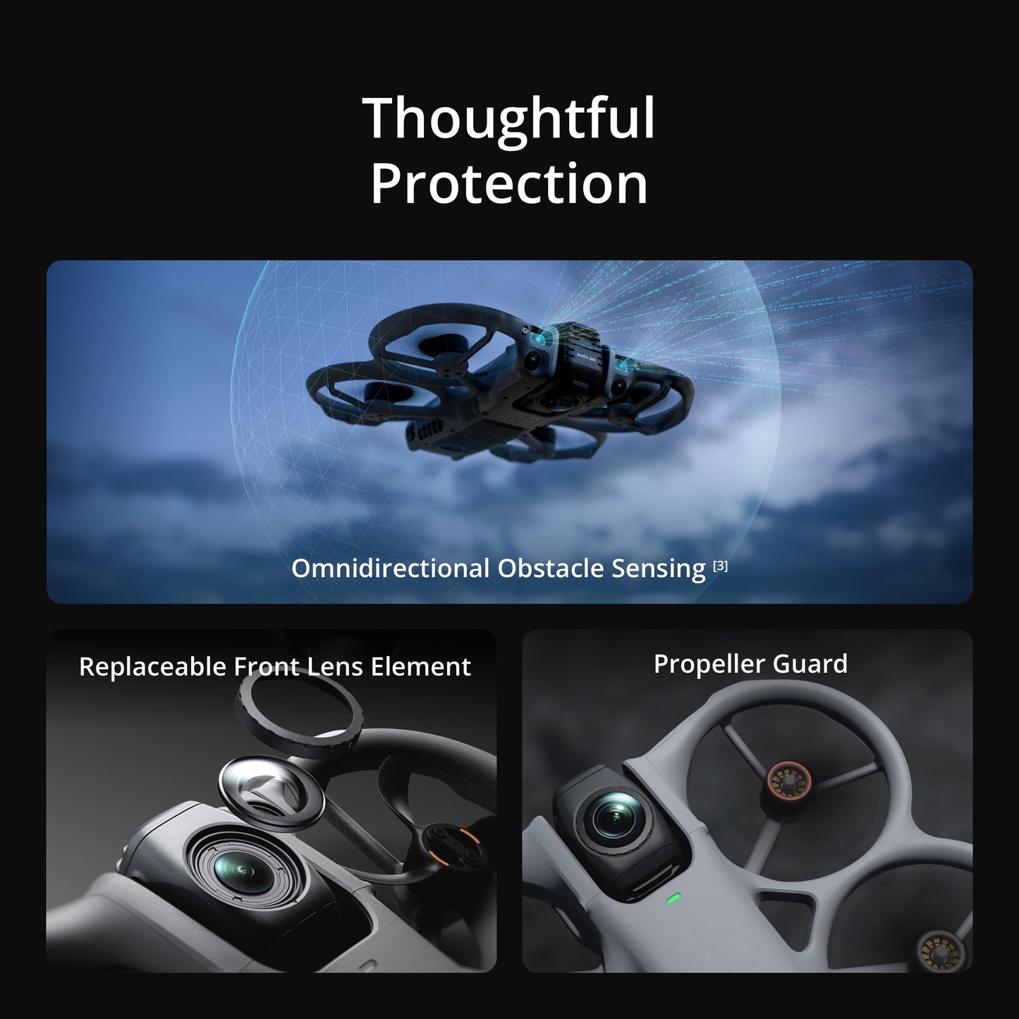 DJI Avata 360 drone 1-Inch Flagship Imaging  8K/60fps HDR Video O4+ Full HD Video Transmission 360° and Single Lens Flexible Dual Modes