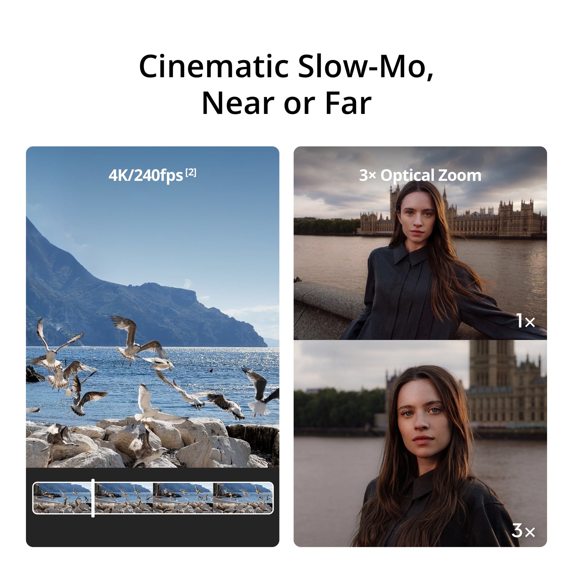 DJI Osmo Pocket 4P gimbal camera with Dual Cameras 4K/240fps Slow Motion  1-Inch CMOS  17-Stop Dynamic Range