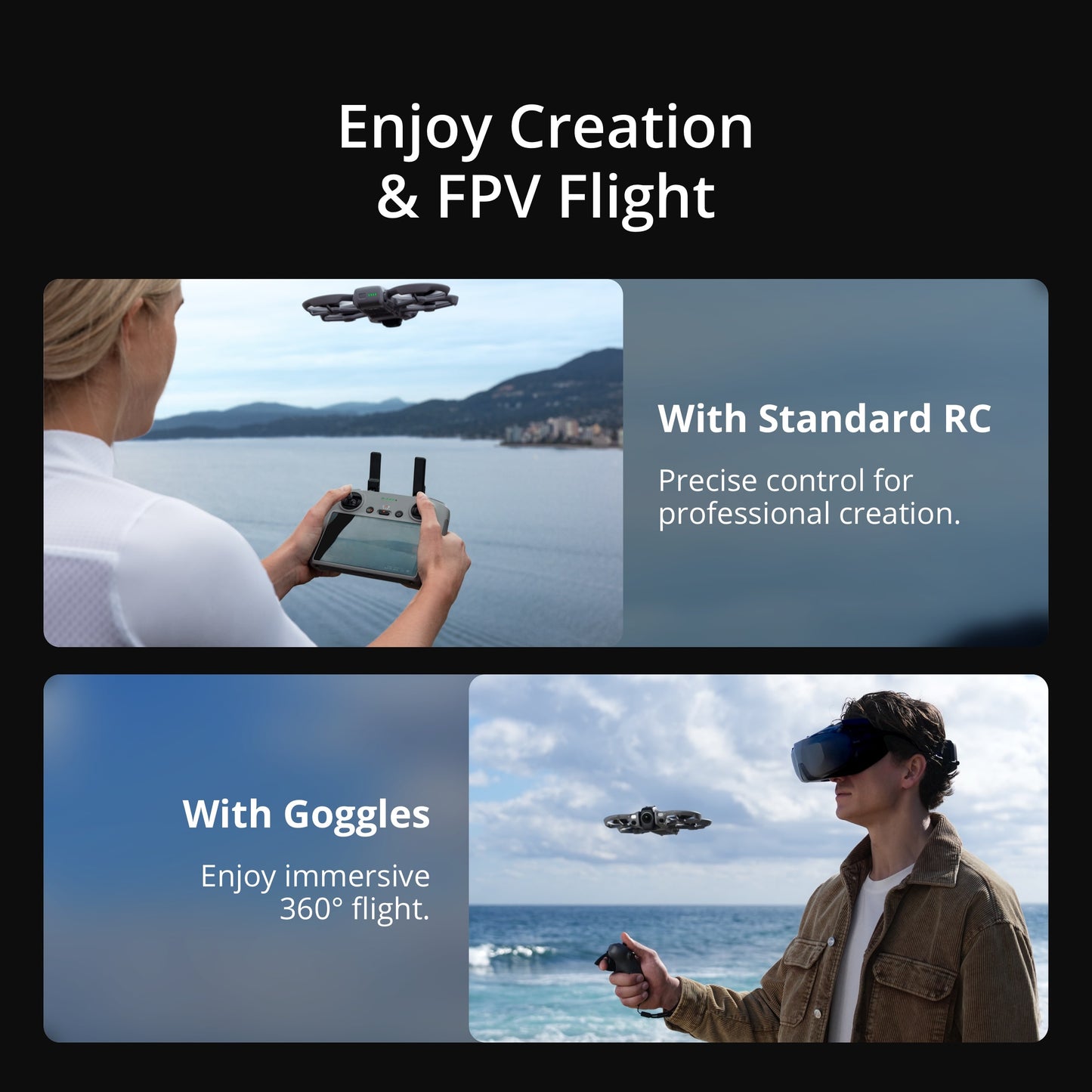DJI Avata 360 drone 1-Inch Flagship Imaging  8K/60fps HDR Video O4+ Full HD Video Transmission 360° and Single Lens Flexible Dual Modes