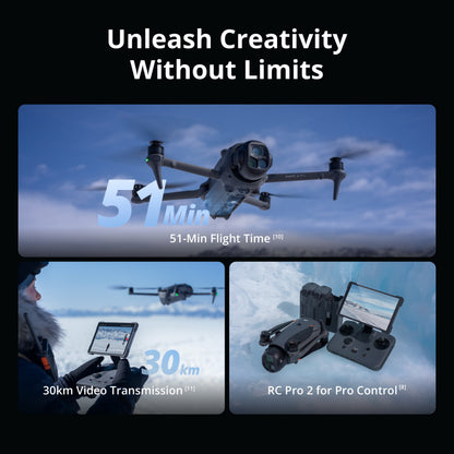 DJI Mavic 4 Pro drone 51-Min Flight Time 100MP 4/3 CMOS Hasselblad Camera With 6K/60fps HDR Video